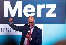 Wahlkampf der CDU mit Kanzlerkandidat Merz - Christoph Reichwein/dpa