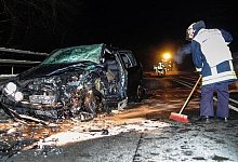 Nur noch ein Wrack - FOTO: CHRISTIAN MATHIESEN