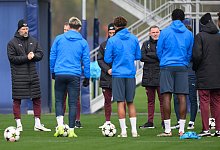 Vor dem Spiel Celtic Glasgow - RB Leipzig - Hendrik Schmidt/dpa