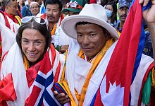 Rekordbesteigung der Achttausender - Niranjan Shrestha/AP/dpa