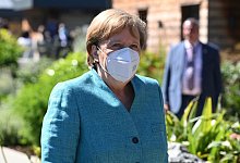 Merkel in Carbis Bay - Foto: Leon Neal/getty pool/AP/dpa