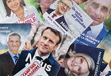 Wahlunterlagen franz&ouml;sischer Pr&auml;sidentschaftskandidaten. - Daniel Karmann/dpa