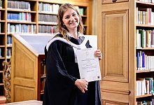 Kronprinzessin von Belgien feiert Abschluss in Oxford - Laurie Dieffembacq/Belga/dpa