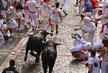 Stierlauf in Pamplona - Miguel Oses/AP/dpa