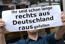 Symbolbild von Demonstration in Bielefeld gegen Rechts. - Barbara Franke