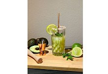 In die Guacamolita kommen Tequila, frischer Koriander, Zuckersirup, Tabasco, Limettensaft - und Avocado. Der Salzrand am Glasrand verst&auml;rkt den Geschmack. - Josephine Schmidt/MARCO /dpa-tmn