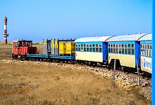 Inselbahn in den Salzwiesen - Bernd F. Meier/dpa-tmn