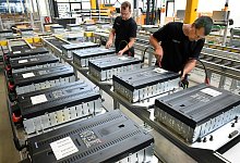 Werk f&uuml;r Batteriespeicher - Foto: Waltraud Grubitzsch/dpa-Zentralbild/dpa