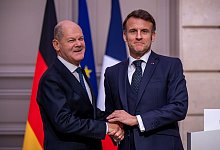 Kanzler Scholz in Frankreich - Michael Kappeler/dpa