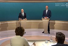 Scholz und Merz im TV-Duell - ---/ARD/ZDF/dpa