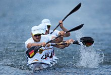 Der deutsche Kajak-Vierer in Paris 2024 - Ebrahim Noroozi/AP/dpa