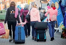 Gefl&uuml;chtete Frauen und Kinder aus der Ukraine - Christoph Soeder/dpa