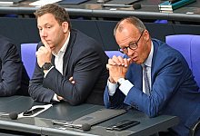 Lars Klingbeil und Friedrich Merz - Niklas Treppner/dpa