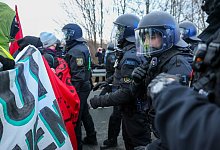 AfD-Parteitag Riesa - Proteste - Jan Woitas/dpa