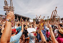 Gesamtspiel beim Festival «Woodstock der Blasmusik» - Jana-Sophie Zellinger/Woodstock der Blasmusik/dpa-tmn