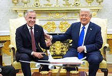 Carney und Trump - Evan Vucci/AP/dpa