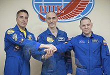 Raumfahrer vor Start zur ISS - Foto: -/Roscosmos Space Agency Press Service/AP/dpa