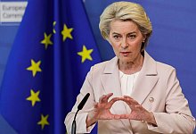 EU-Kommissionspr&auml;sidentin Ursula von der Leyen in Br&uuml;ssel. - Olivier Hoslet/Pool EPA/AP/dpa