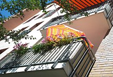 Beh&uuml;tet unter dem Sonnenschirm - Foto: Andrea Warnecke/dpa-tmn