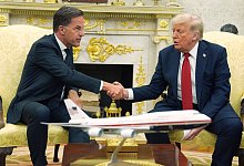 NATO-Generalsekretär Rutte bei US-Präsident Trump - Evan Vucci/AP/dpa