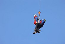 Bergwacht-Übung mit Hubschrauber - Matthias Bein/dpa