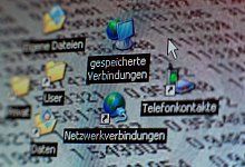 Bildschirmsymbole mit der Bezeichnung «gespeicherte Verbindungen» sind auf einem Computermonitor zu sehen (gestelltes Foto). ) - Jens Büttner/dpa-Zentralbild/dpa