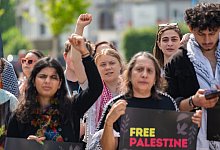 Greta Thunberg auf einer Kundgebung in Bonn - Benjamin Westhoff/dpa