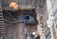 Fettklo&szlig; in Kanalisation in Birmingham - Foto: Severn Trent/PA Media/dpa