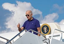 US-Pr&auml;sident Joe Biden besteigt die Air Force One, um nach Delaware zu fliegen. - Jacquelyn Martin/AP/dpa