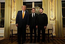 Macron empfängt Trump und Selenskyj im Élysée-Palast in Paris - Aurelien Morissard/AP/dpa