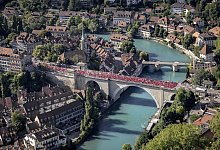 Schweizer Fanmarsch - Thomas Hodel/KEYSTONE/dpa