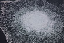 Das Nord-Stream-1-Gasleck in der Ostsee, fotografiert aus einem Flugzeug der schwedischen Küstenwache. - Swedish Coast Guard/dpa