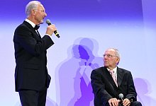 Beckenbauer und Sch&auml;uble - Britta Pedersen/dpa