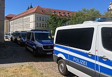 Polizeieinsatz am Landtag in Magdeburg - Christopher Kissmann/dpa