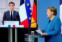 Merkel + Macron - Foto: Michael Sohn/POOL AP/dpa