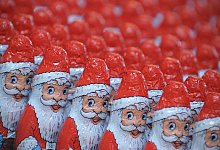 Schoko-Weihnachtsmänner - Oliver Mehlis/dpa-Zentralbild/dpa