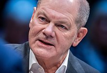 Kanzler Scholz in Live-Radioshow "Studio 9" - Michael Kappeler/dpa