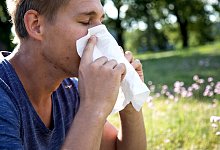 Ein Mann putzt sich die Nase - Christin Klose/dpa-tmn