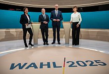 Scholz und Merz im TV-Duell - Michael Kappeler/dpa-Pool/dpa