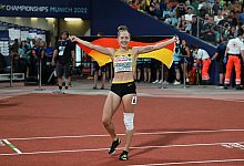 Sprinterin Gina Lückenkemper ist durch ihre Wunde am Knie gehandicapt. - Sven Hoppe/dpa