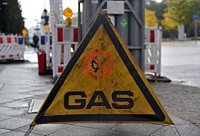 Gas - Warnschild - picture alliance / dpa