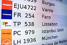 Ankunftstafel - Foto: Jens Kalaene/dpa