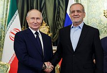 Irans Pr&auml;sident besucht Russland - Vyacheslav Prokofyev/Pool Sputnik Kremlin/AP/dpa