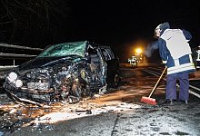 Nur noch ein Wrack - FOTO: CHRISTIAN MATHIESEN