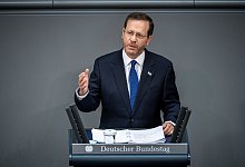 Der israelische Pr&auml;sident Izchak Herzog spricht vor dem Deutschen Bundestag. - Michael Kappeler/dpa