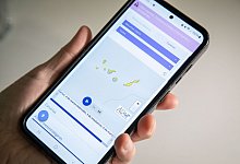 Webseite von &laquo;Aemet.es&raquo; auf einem Smartphone - Christin Klose/dpa-tmn
