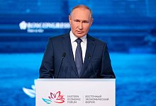 Der russische Präsident Wladimir Putin spricht auf dem Östlichen Wirtschaftsforum in Wladiwostok. - Sergei Bobylev/Pool TASS Host Photo Agency/AP/dpa