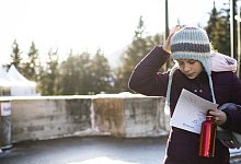 Klimaaktivistin - Foto: Gian Ehrenzeller/KEYSTONE/dpa