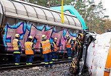 G&uuml;terzug-Kollision - Moritz Frankenberg/dpa