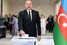 Wahlen in Aserbaidschan - Uncredited/Azerbaijani Presidential Press Office/AP/dpa